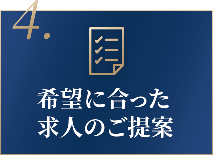 希望に合った求人のご提案
